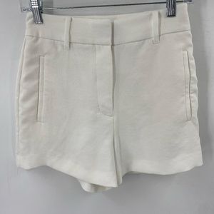 Wilfred High Rise Crepe Dress Shorts White Size 2